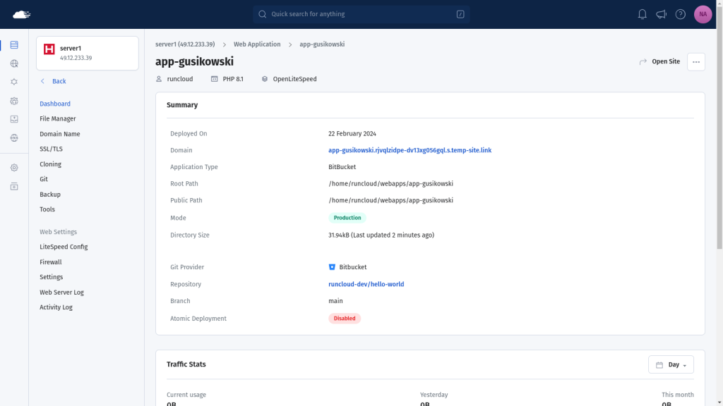 How to use RunCloud with Bitbucket
