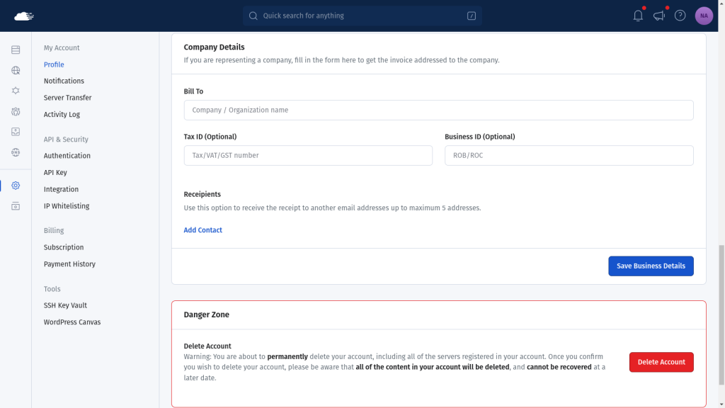 RunCloud company details