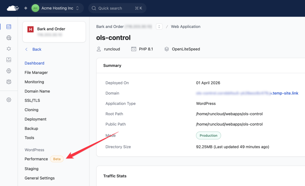 Install RunCache from RunCloud Dashboard