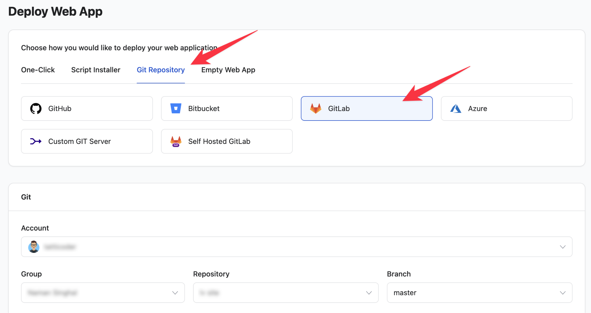 Deploy a web application via Git on RunCloud